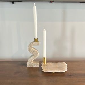 Marble candle holders